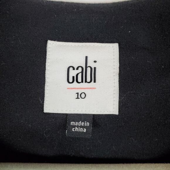 Cabi Black Agency Peplum Ponte Blazer 10 Double Shoulder Pads Career Corpcore - Picture 4 of 16